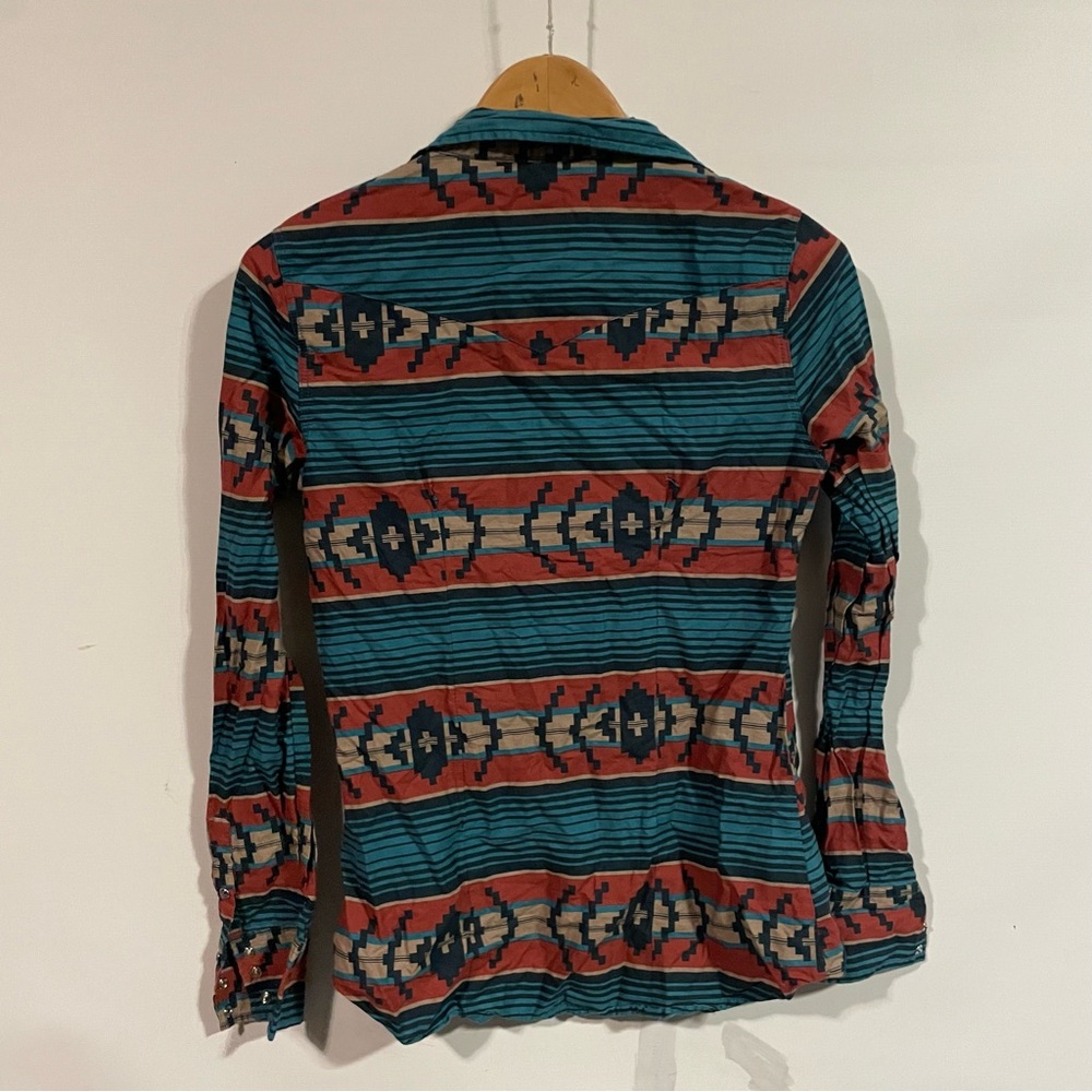 Roper Multicolor Snap Button Striped Button-Up Sh… - image 3